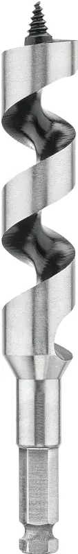 DEWALT DW1676 Auger Drill Bit, 1-1/2 Dia, 6 OAL, Hollow Center Flute, 7/16 Dia Shank, Ball Groove Shank