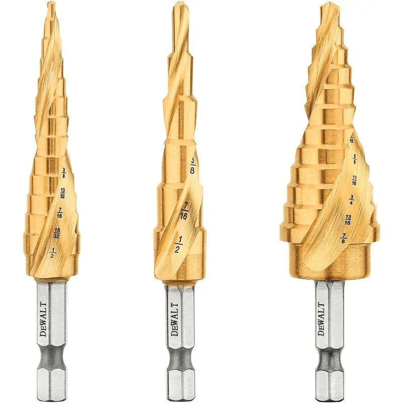 DEWALT IMPACT READY DWA1790IR Drill Bit Set, 3-Piece, Titanium-framed Nitride, Tin