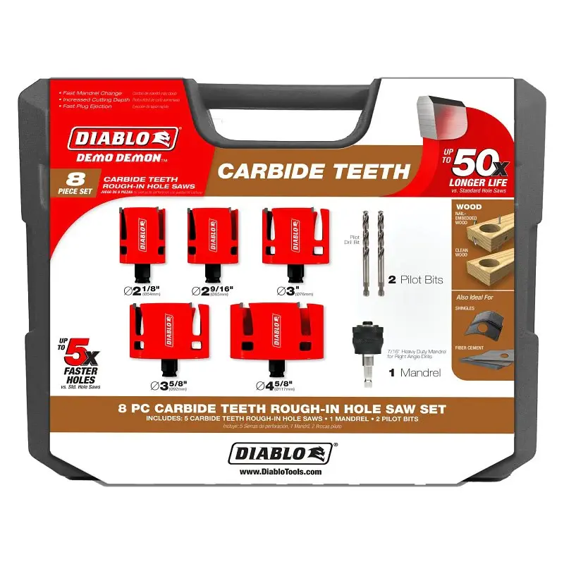 Diablo Demo Demon DHS08SCTR Hole Saw Adjust, 8-Piece