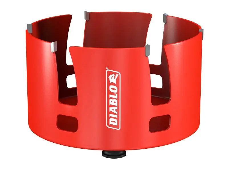 Diablo Demo Demon DHS4625CTR Hole Saw, 4-5/8 Dia, 2-3/8 D Cutting, 1-5/8 Arbor, Carbide Cutting Edge