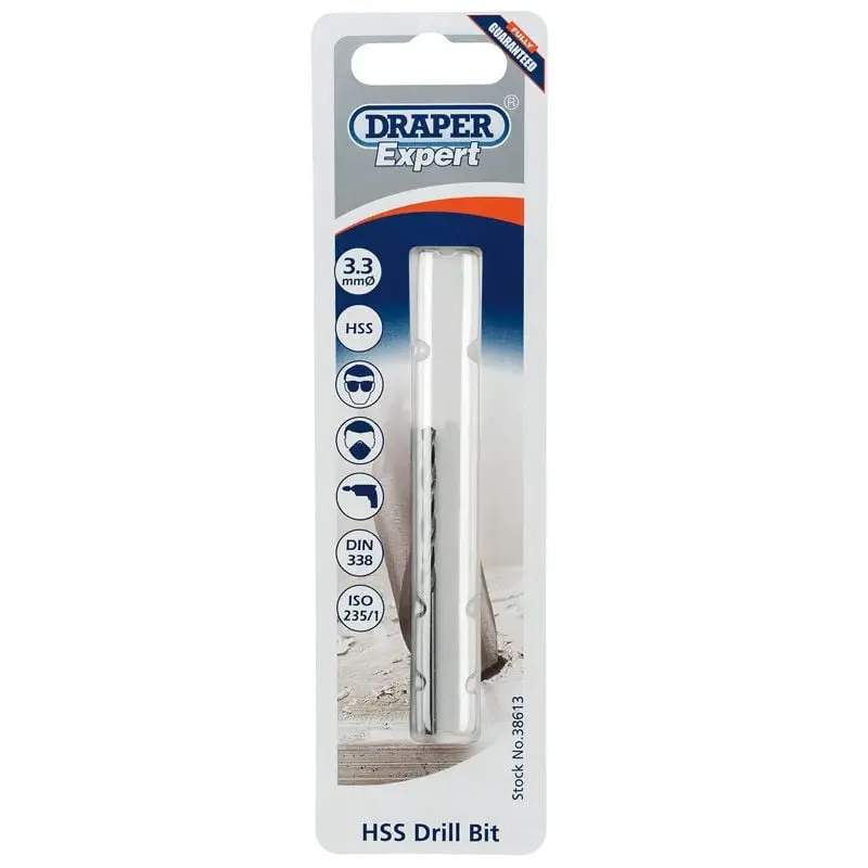 Draper H29MPB HSS Drill Bit, 3.3mm - (38613)