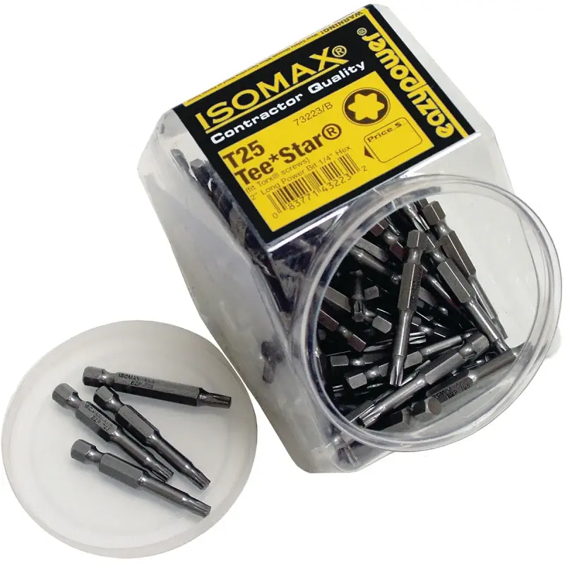 Eazypower 002235 Insert Bit, T25 Drive, Torx Drive, 1/4 Shank, Hex Shank, 2 L