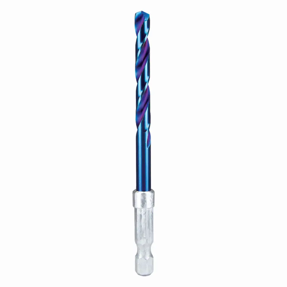 HSS Metal and Wood Stinger Mach-Blue Twist Drill Bit, 7/32" x 3-7/8"
