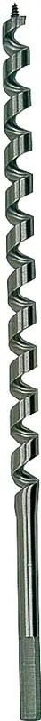 Irwin 3043013 Auger Drill Bit, 1 Dia, 17 OAL, Twist Flute, 1-Flute, 7/16 Dia Shank, Quick-Change Impact Shank