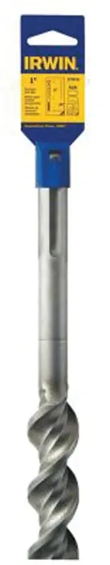 Irwin 323010 Hammer Drill Bit, 3/4 Dia, 21 OAL, Twist Flute, 4-Flute, 5 Dia Shank, SDS Max Shank
