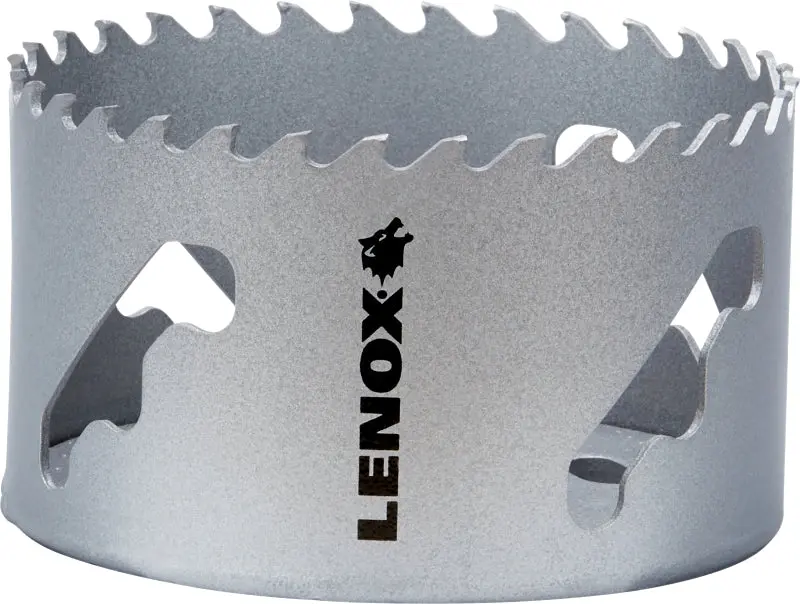Lenox Speed Slot LXAH3338 Hole Saw, 3-3/8 Dia, Carbide Cutting Edge