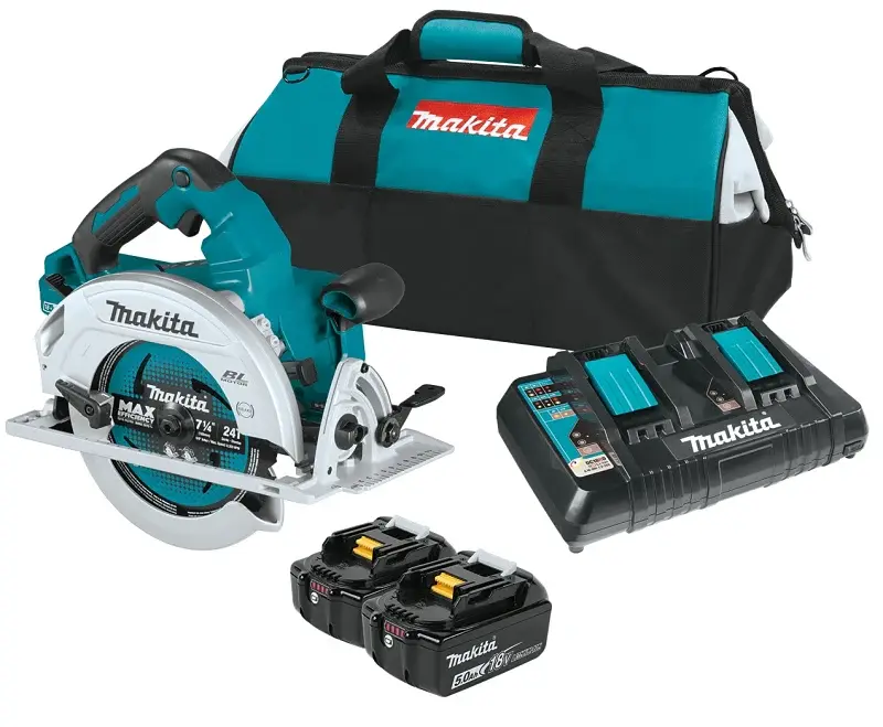 Makita XSH06PT1 Circular Saw Kit, Battery Included, 18 V, 5 Ah, 7-1/4 Dia Blade, 0 to 56 deg Bevel