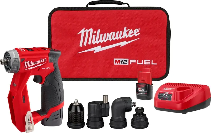 Milwaukee 2505-22 Drill/Driver Kit, Battery Included, 12 V, 3/8 Chuck, Keyless Chuck