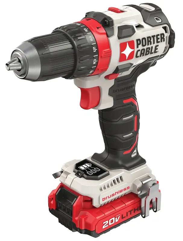 Porter-Cable PCCK607LB Drill/Driver Kit, Battery Included, 20 V, 1/2 Chuck, Ratcheting Chuck