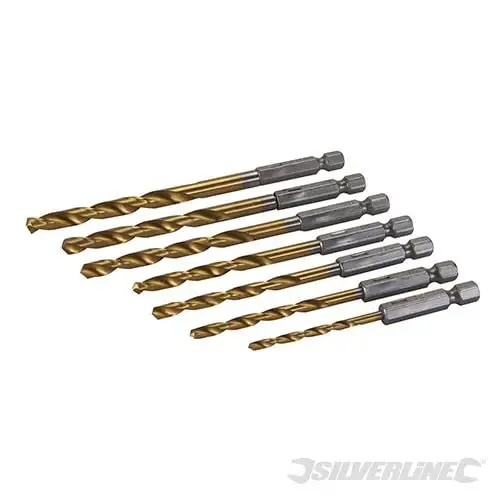 Silverline Hex Shank Drill Bit Place 7pce 3 - 6.5mm - 819714
