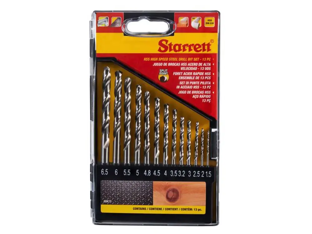 Starrett Hss Split Point Drill Bit Place, 13 Piece