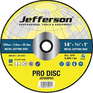Jefferson 14" Alloy Cutting Abrasive Disc 25.4mm Bore (Pack 5)