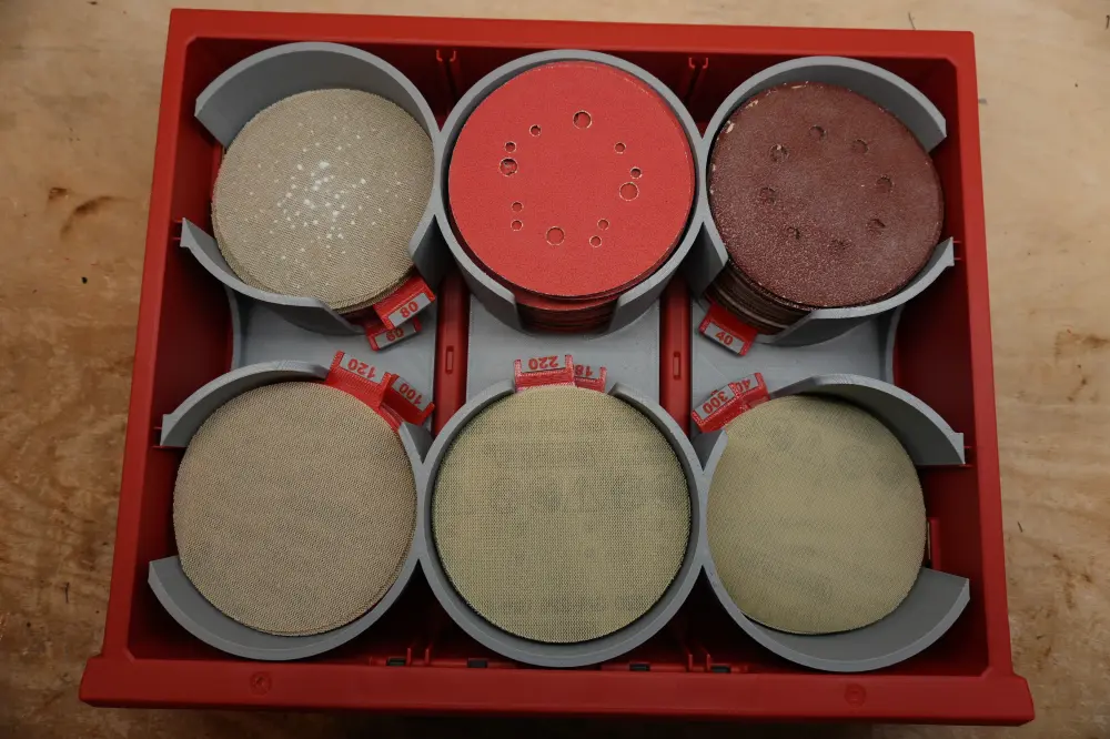 Packout 2-Drawer Insert 5" Sanding Discs (5SDf2 D)