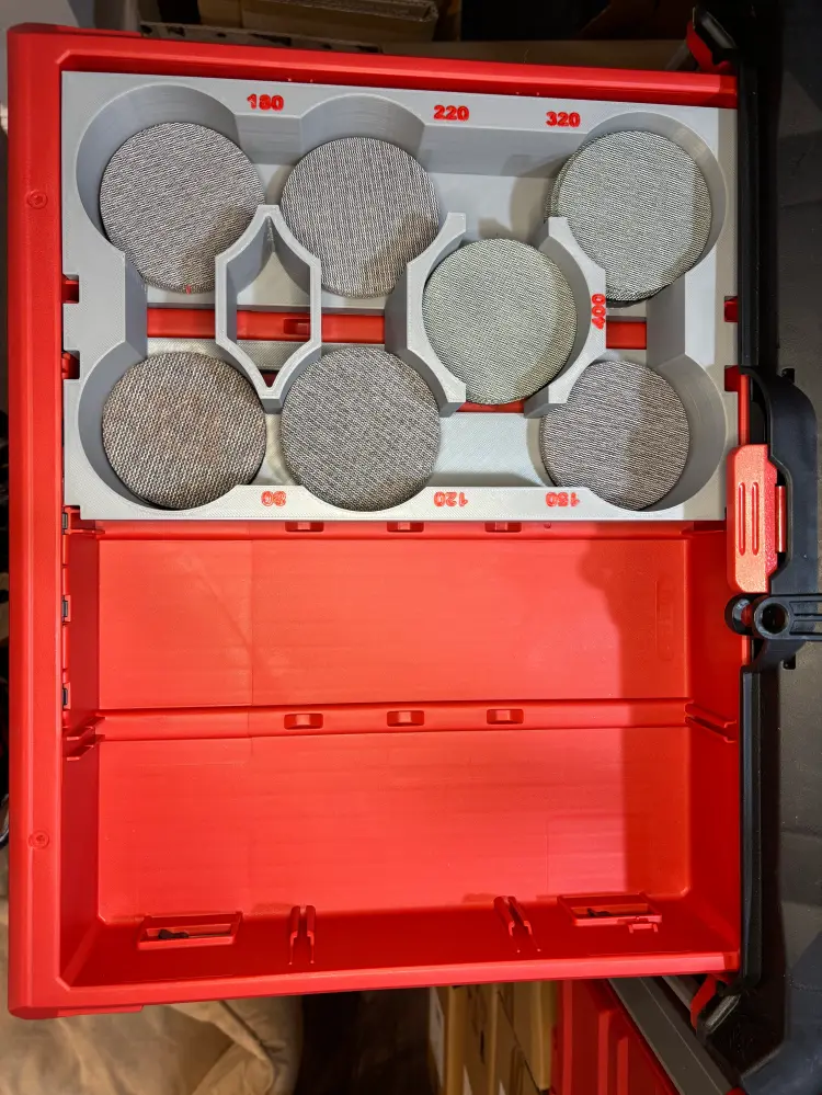 Packout Drawer Insert 3" Sanding Discs (3SD D)