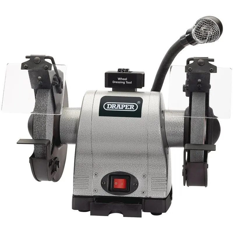 Draper GD825L Sturdy Duty Bench Grinder Worklight, 200mm, 550W - (05097)