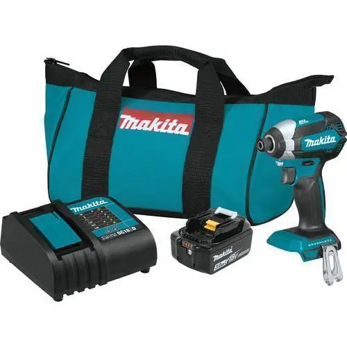 Makita 18 Volt Lxt Brushless Battery-operated Impact Driver Bag Factory Serviced