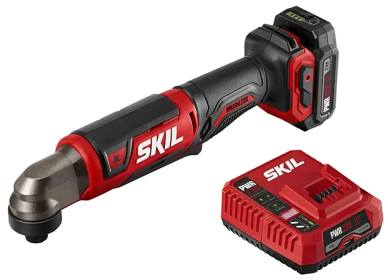 Skil RI574502 Right Angle Impact Driver, Battery Included, 12 V, 2 Ah, 1/4 Drive, Hex Drive, 3750 ipm