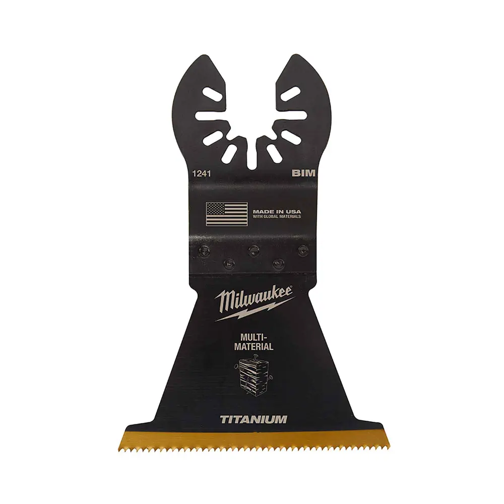 Bi-Metal Multi-Material Titanium-framed Blade Universal Fit Open-Lok Oscillating Tool, 2-1/2", 2-1/2"