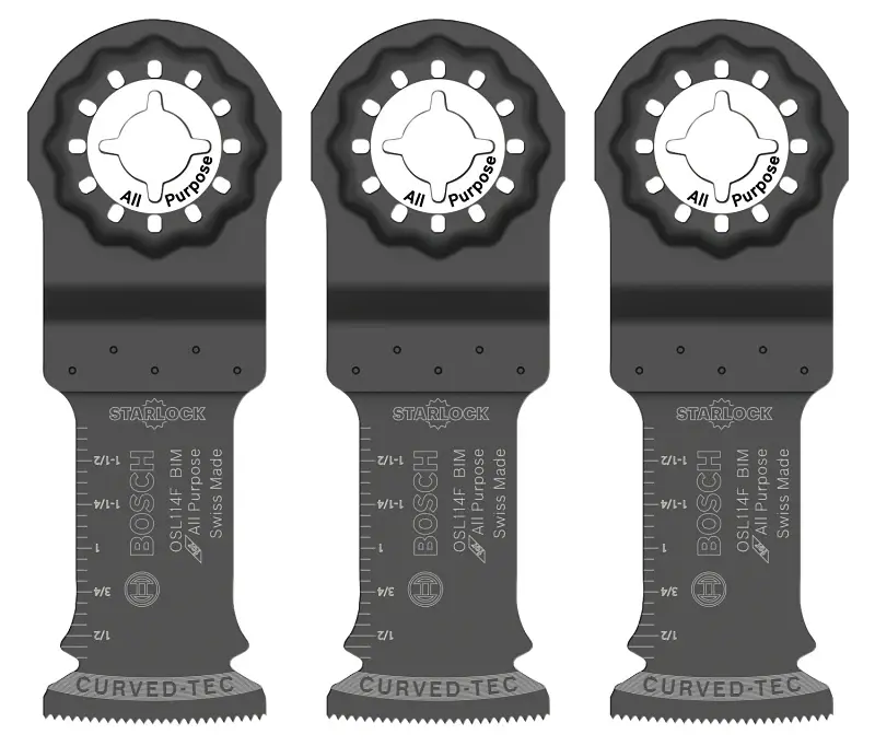 Bosch Starlock OSL114F-3 Oscillating Blade, 1-1/4 , Bi-Metal, 3/PK
