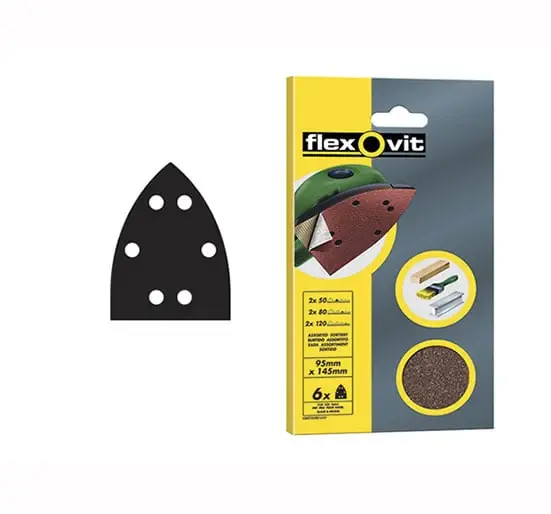 Flexovit Detail Hook & Loop Sheets 95mm x 145 mm