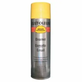 Rust-Oleum High Performance V2100 System Enamel Aerosol, 15 oz Can, Safety Goldenrod, Gloss 6 Pack