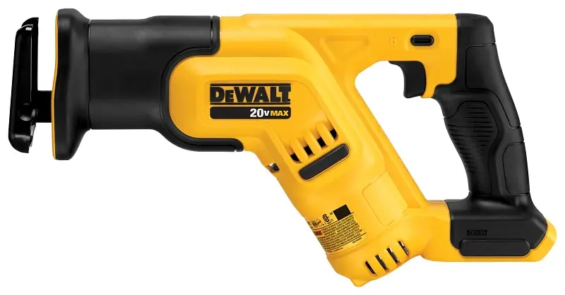 DEWALT DCS387B Reciprocating Saw, Tool Only, 20 V, 2 Ah, 1-1/8 L Stroke, 0 to 2900 spm