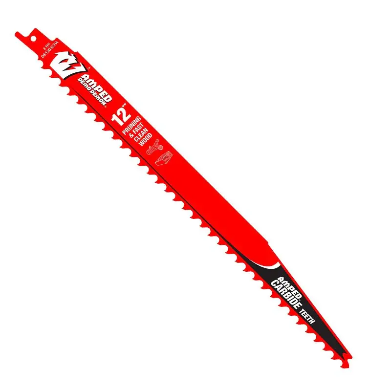 Diablo AMPED Demo Demon DS1203CPA3 Reciprocating Saw Blade, 12 L, 3 TPI, Carbide Cutting Edge