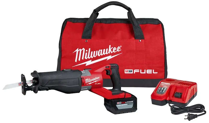 Milwaukee 2722-21HD Reciprocating Saw Kit, Battery Included, 18 V, 12 Ah, 1-1/4 L Stroke, 0 to 3000 spm