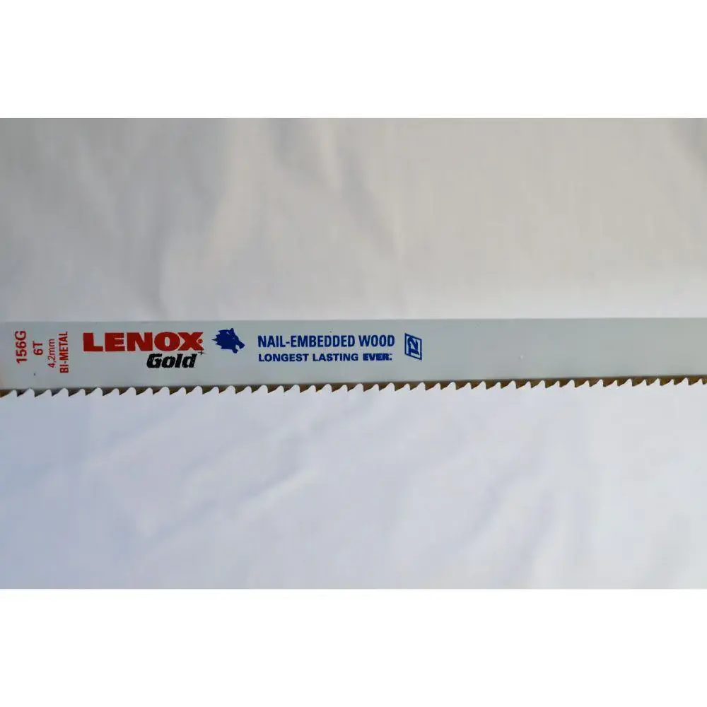 9" X 3/4" X .05" 6 TEETH PER INCH LENOX AMBER WOOD CUTTING RECIPROCATING SAW BLADE