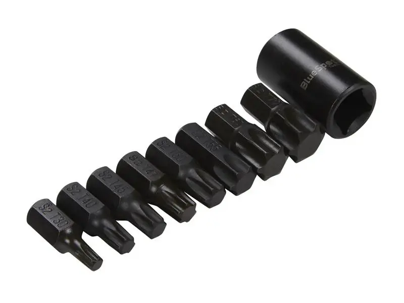 BlueSpot Tools 1/2in Impact TORX Bit Adjust, 9 Piece