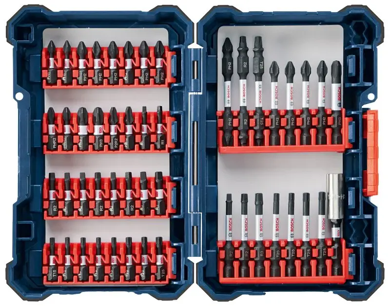 Bosch Impact Tough SDMS48 Screwdriver Bit Set, 48-Piece, HSS, Midnight Oxide