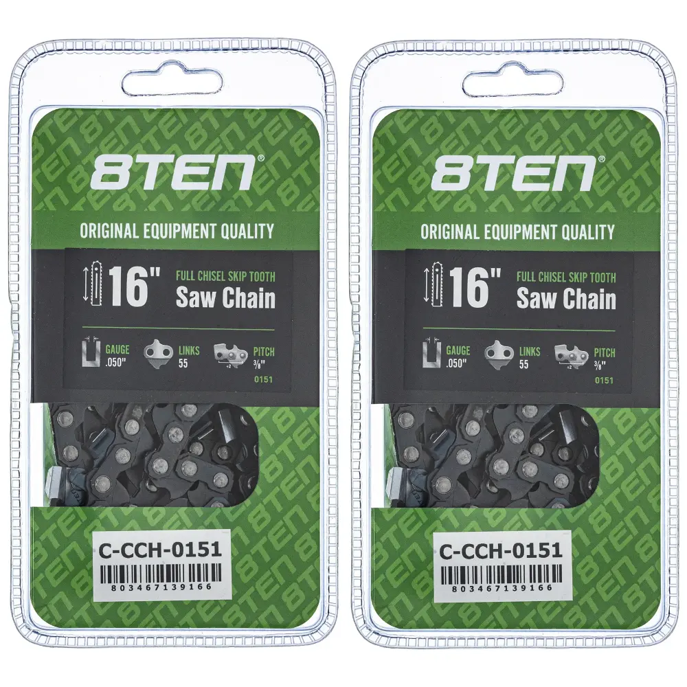 Chainsaw Chain 16 Inch .050 3/8 55DL Craftsman Poulan Troy-Bilt Sears Stihl McCulloch 91VXL055G | PAIR-SET