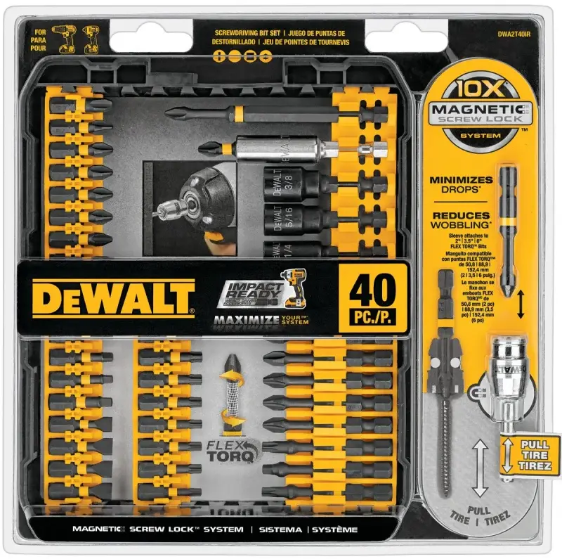 DEWALT DWA2T40IR Screwdriver Bit Set, Steel, Features: (6) 2 PH2 Impact READY Bit