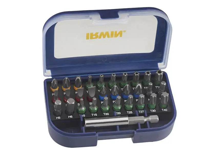 IRWIN® Colour Coded Screwdriver Bit Adjust, 31 Piece