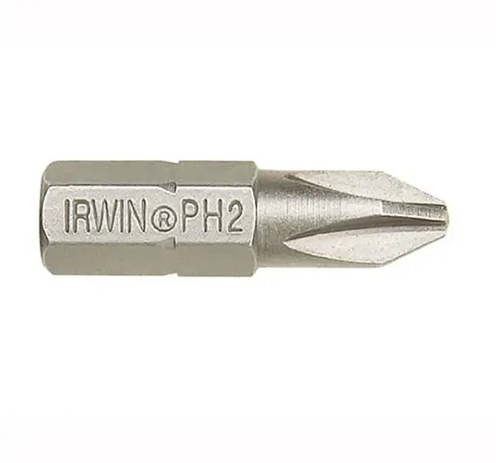 Irwin Phillips Screwdriver Bits - 2 x PH2 25mm