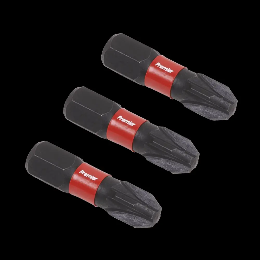 Sealey AK8209 Pozi #3 Impact Power Tool Bits 25mm - 3pc