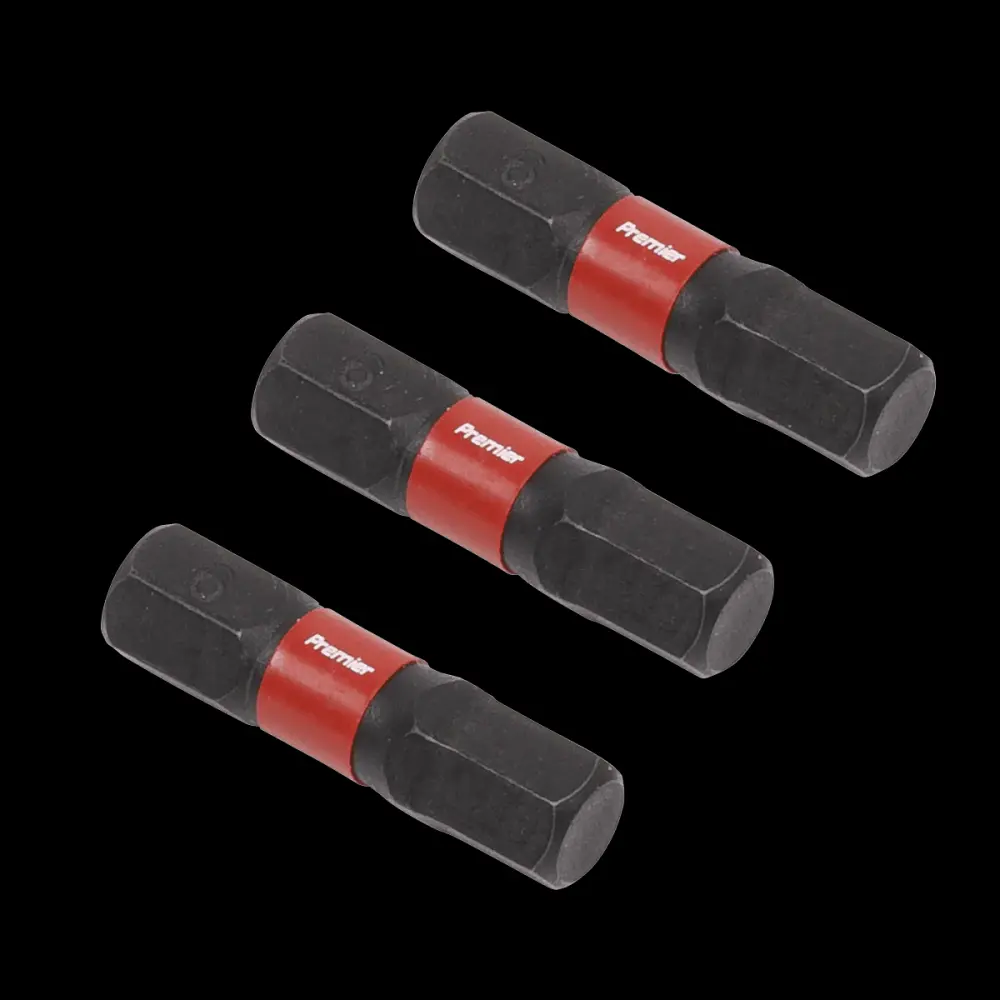 Sealey AK8214 Hex 6mm Impact Power Tool Bits 25mm - 3pc