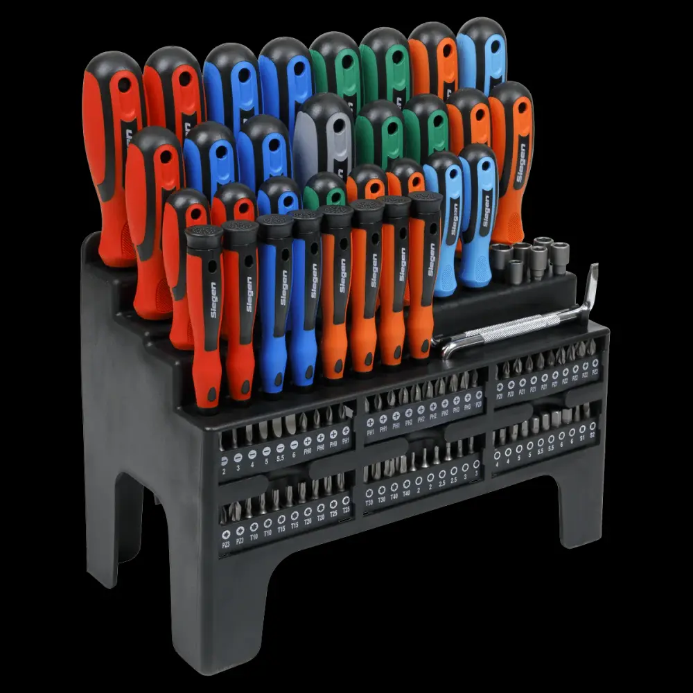 Sealey S01248 Screwdriver, Bit & Nut Driver Adjust 100pc