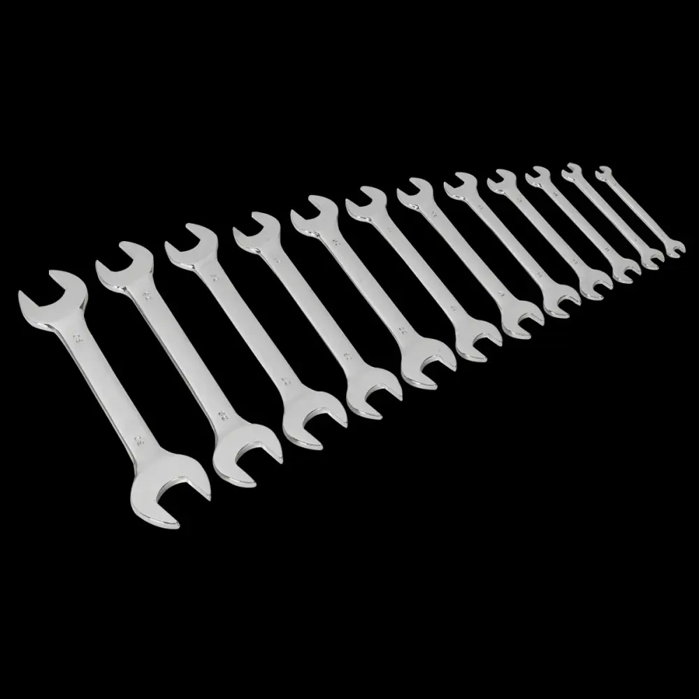 Sealey S0849 Double Open-End Spanner Adjust 12pc Metric