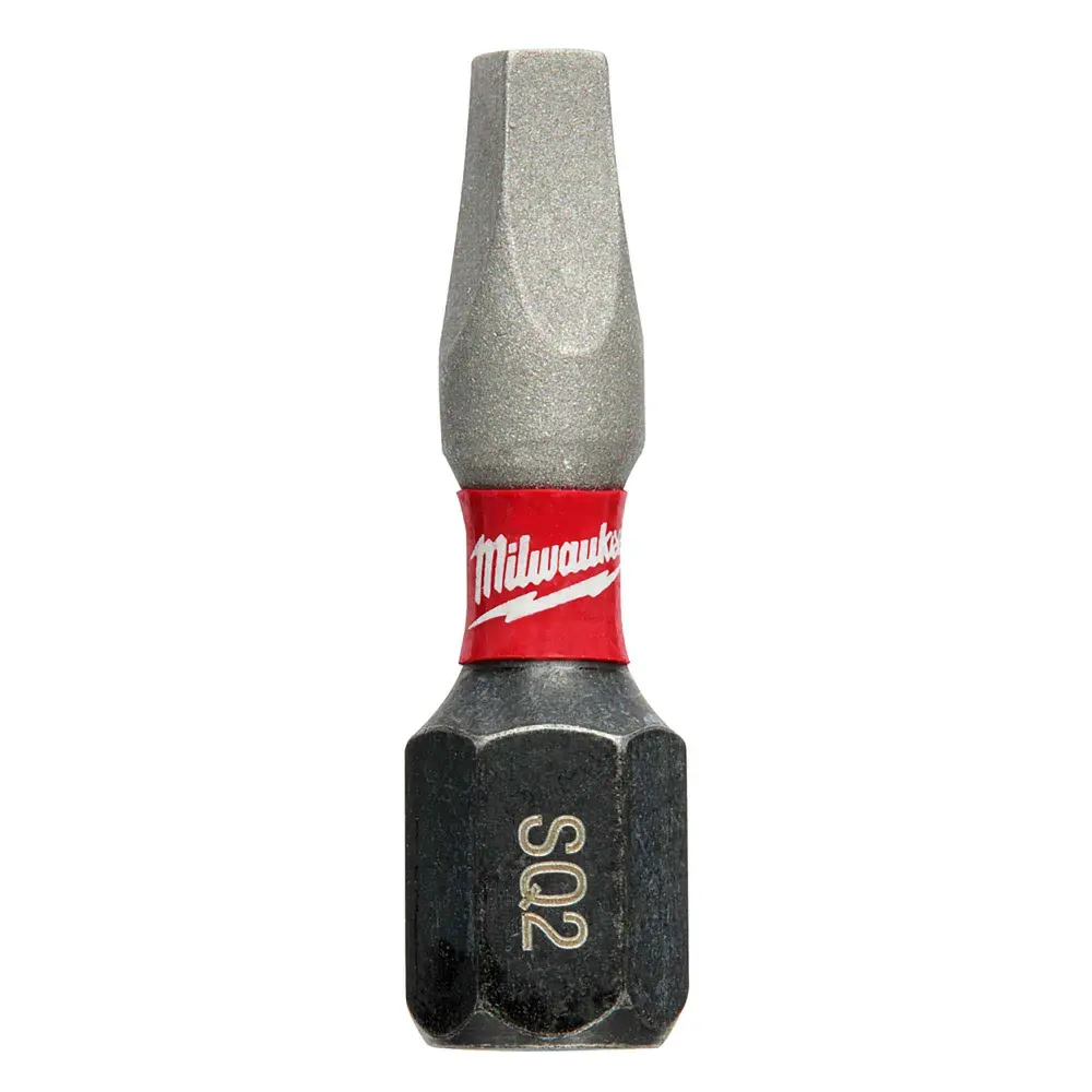 Shockwave Square Screwdriver Bit, #2 x 1" (5 Units)