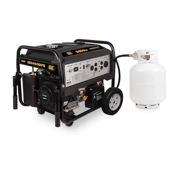 BE Power Equipment 9,400 Watt Dual Fuel Electric Start Generator, BE9400DFS