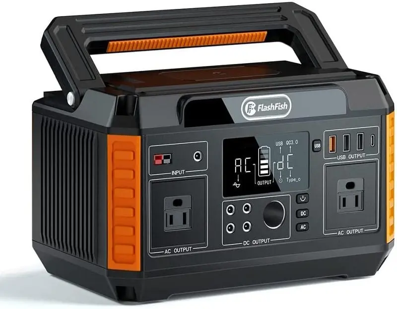 FlashFish Convertible Travel-friendly Power Station 560W, 520Wh/140400mAh, P60