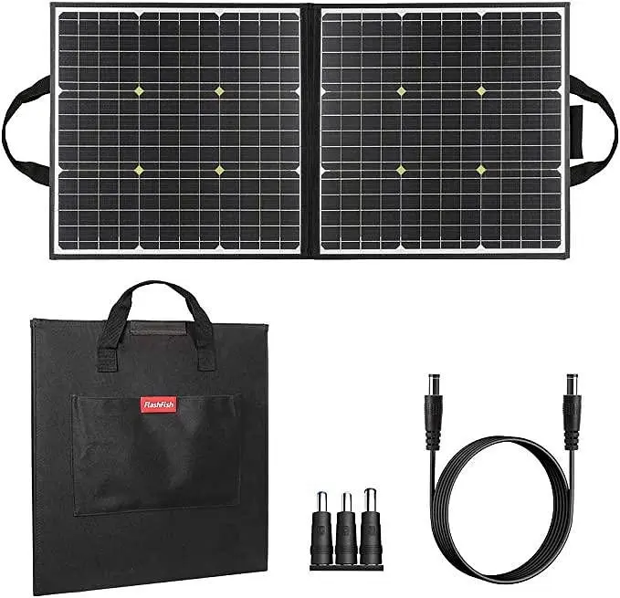 FlashFish Low-Profile Travel-friendly Solar Panel 100W 18V, S18V100W