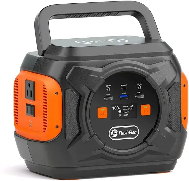 FlashFish Travel-friendly Power Station 320W, 292Wh 80000mAh, A301