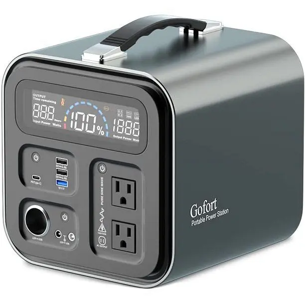 Gofort Smooth-Operating UPS Power Station 1100Wh/1200W (Peak 2000W), GF-UA1100