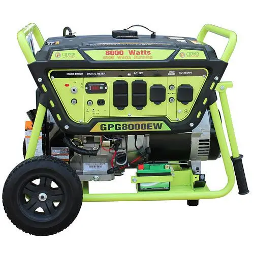 Green Hardened Power LTL 8000 W Gasoline Powered Generator, Electrical Start, EPA Approved, GPG8000EW Green Power