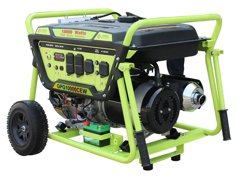 Olive Deluxe Power LTL 10000 W Gasoline Powered Generator, 50 States CARB Approved, GPG10000CEW Green Power