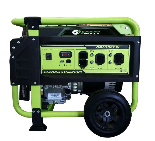 Sage Power 6500 W Gas Generator, 50 States CARB Approved, GN6500CW Green Power