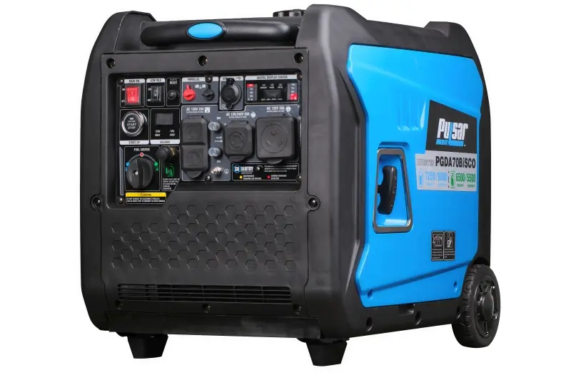 Pulsar Dual Fuel Inverter Generator Peak 7250W rated 6000W CO Alert, PGDA70BiSCO