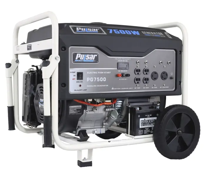 Pulsar Easy-Install Gasoline Powered 7500W Generator, PG7500